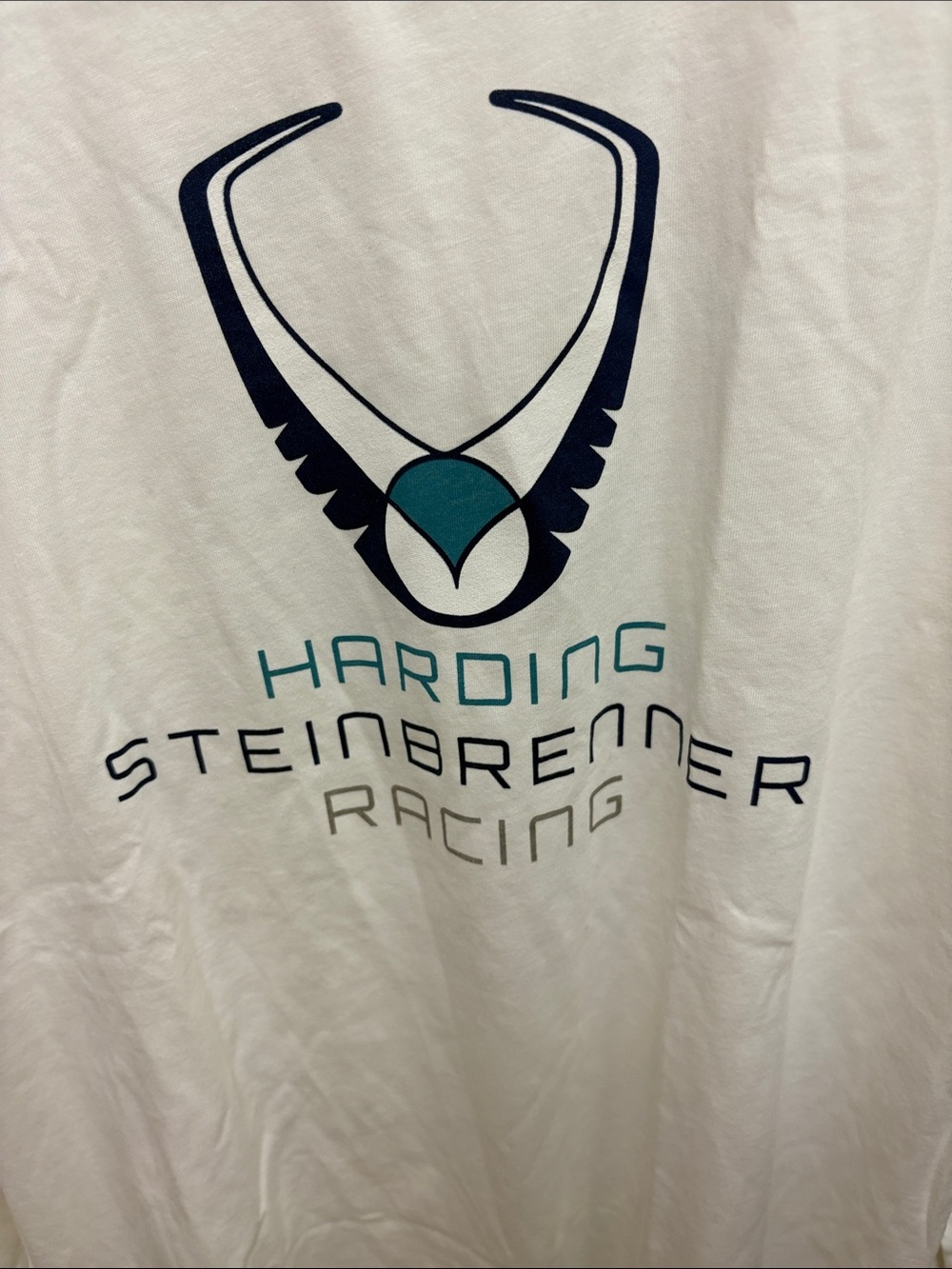 New Era White Long Sleeve Harding Steinbrenner Racing Tee - Picture 3 of 5